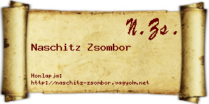 Naschitz Zsombor névjegykártya